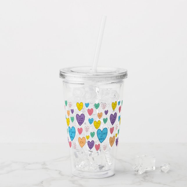 Vaso Acrílico Candy Hearts (Reverso (hielo))