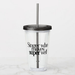 Vaso Acrílico Cantante que se mueve súper bien acrílico Tumbler