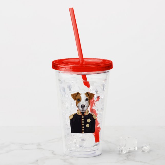 Vaso Acrílico Capitán Jack Russell (Anverso (hielo))