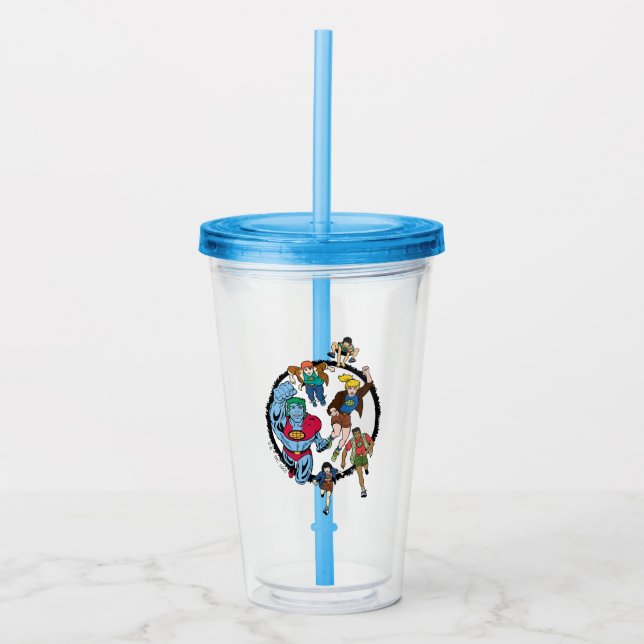 Vaso Acrílico Captain Planet y el gráfico del círculo de los pla (Anverso)