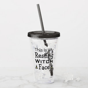 Vaso Acrílico Cara de bruja en marcha