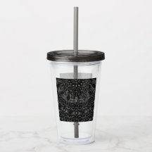 Carbón Mandala Acrílico Tumbler