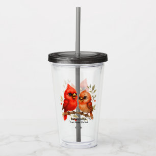 Vaso Acrílico Cardenal septentrional encantador