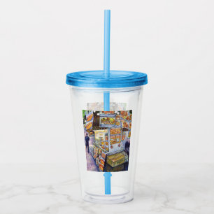 Vaso Acrílico Carga de trabajo artística extraordinaria