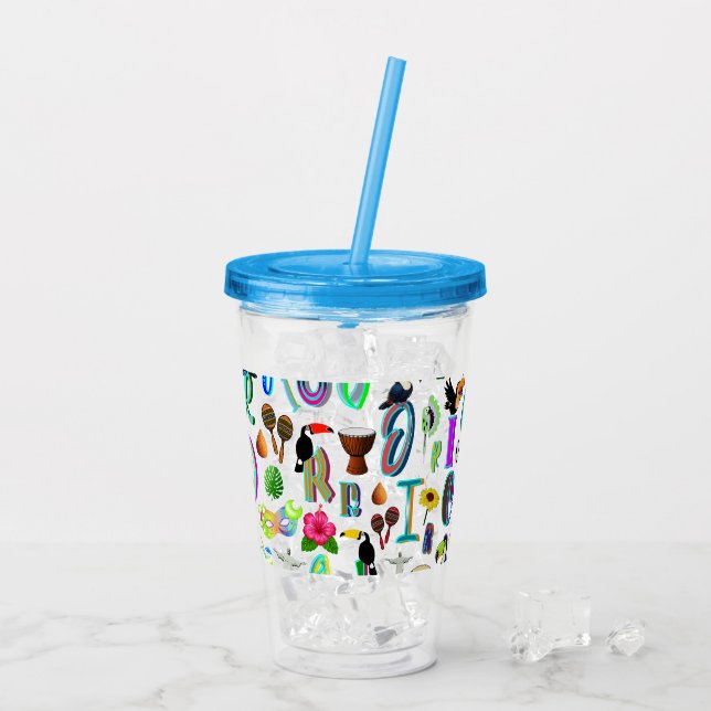 Vaso Acrílico Carnaval (Reverso (hielo))