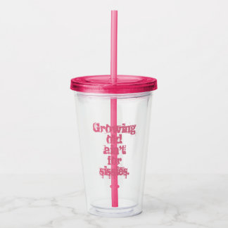 Vaso Acrílico Cartas rosadas de envejecer no es para cobardes