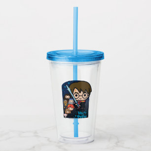 Vaso Acrílico Cartoon Harry Potter Cámara de los Secretos Gráfic