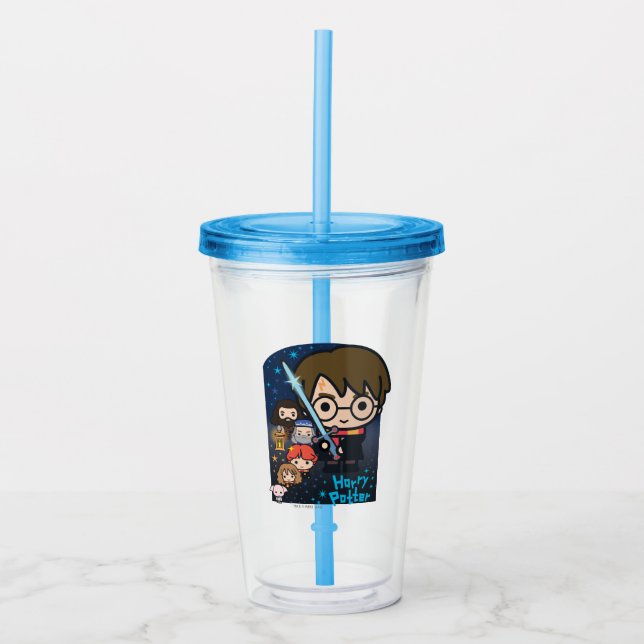 Vaso Acrílico Cartoon Harry Potter Cámara de los Secretos Gráfic (Anverso)