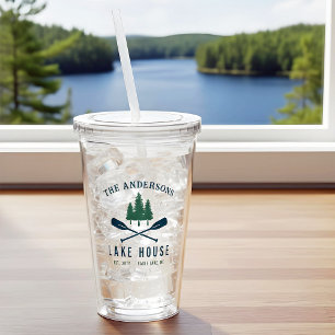 Vaso Acrílico Casa de la familia Lake Moderna Rustic Boat Oar Pi