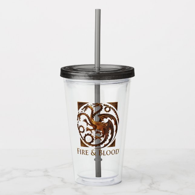 Vaso Acrílico CASA DEL DRAGÓN | House Targaryen Sigil (Anverso)