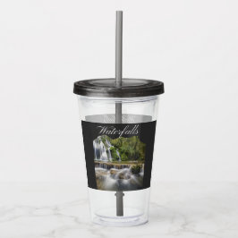 Vaso Acrílico Cascada de Viaje Retro Vintage