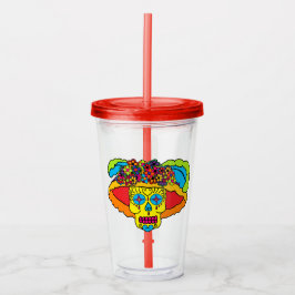 Vaso Acrílico Catrina Sugar Skull