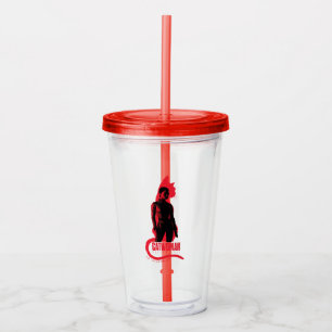 Vaso Acrílico Catwoman Selina Kyle Cat Silhouette