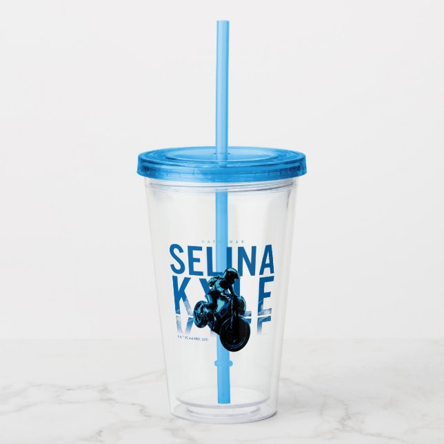 Vaso Acrílico Catwoman Selina Kyle Motorcycle (Anverso)
