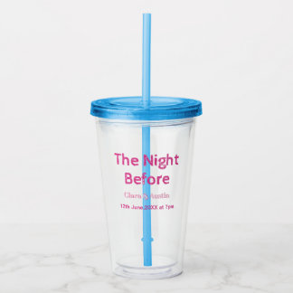 Vaso Acrílico Cena de ensayo la noche anterior simple mínimo m