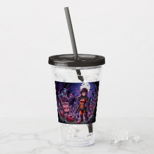 Vaso Acrílico Cerebros Regalados de Zombies Halloween Truco o Tr