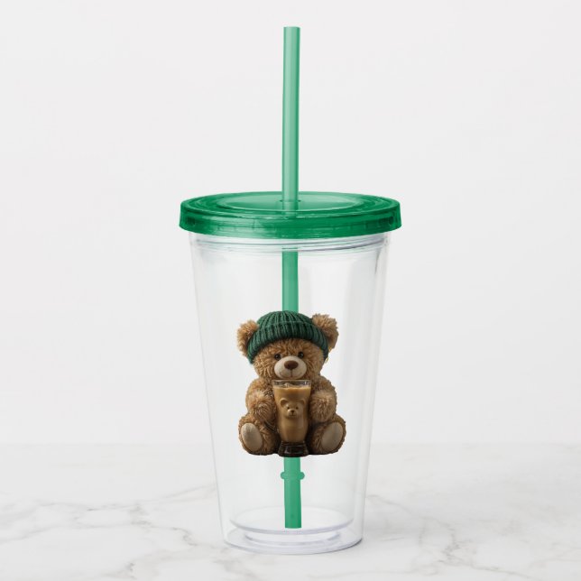 Vaso Acrílico Cerveza fría Teddy Bear (Anverso)