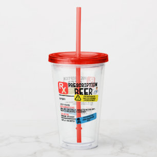 Vaso Acrílico Cerveza recetada divertida