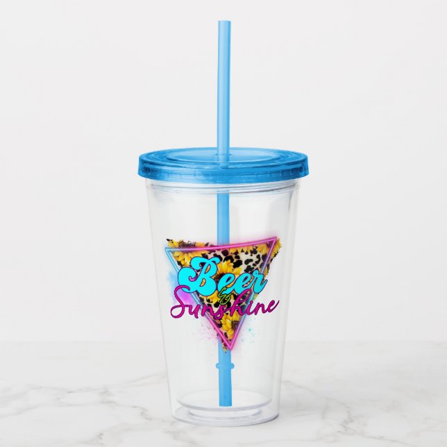 Vaso Acrílico Cerveza y sol (Anverso)