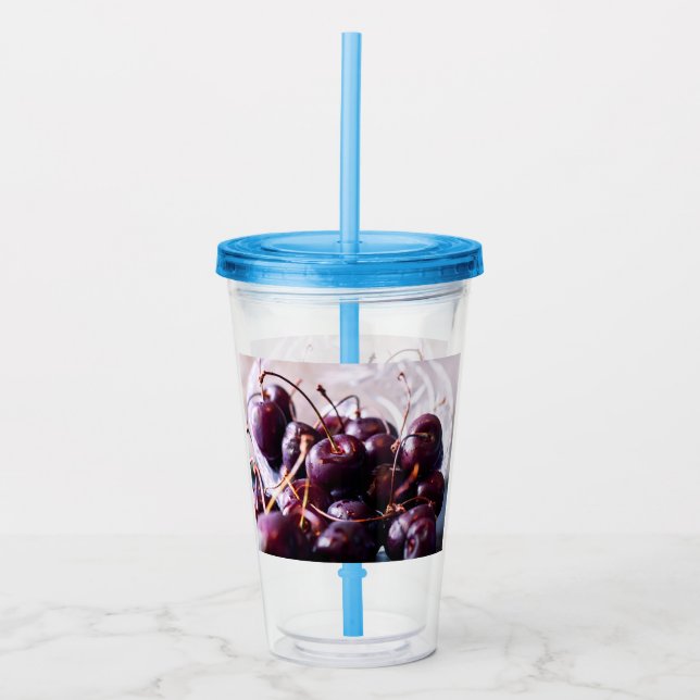 Vaso Acrílico Cherries  (Anverso)