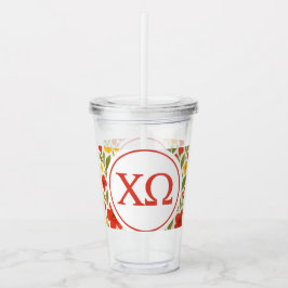 Vaso Acrílico Chi Omega