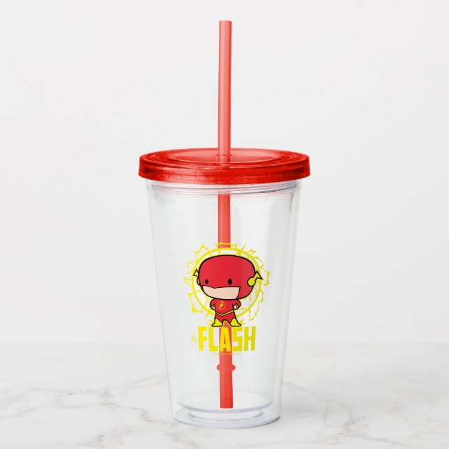 Vaso Acrílico Chibi Flash Con Electricidad (Anverso)