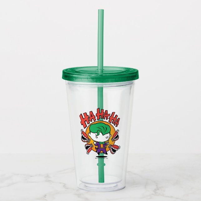 Vaso Acrílico Chibi Joker Con Toy Teeth (Anverso)