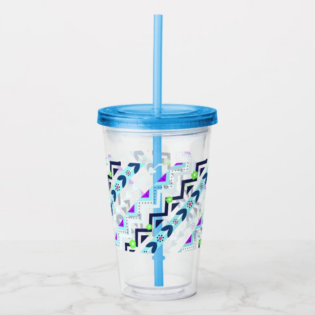 Vaso Acrílico Chica Aztec (Anverso)
