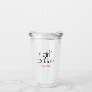 Vaso Acrílico Chica Cocktails Social Club Tumbler