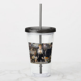Vaso Acrílico Chica de la camarera victoriana en Folies Bergere,