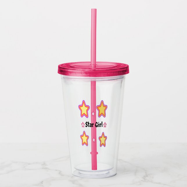 Vaso Acrílico Chica Estrella (Anverso)