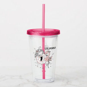 Vaso Acrílico Chica y flamenco