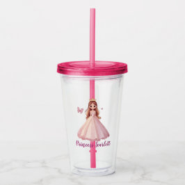 Vaso Acrílico Chicas adoran a la princesa personalizada esparkle