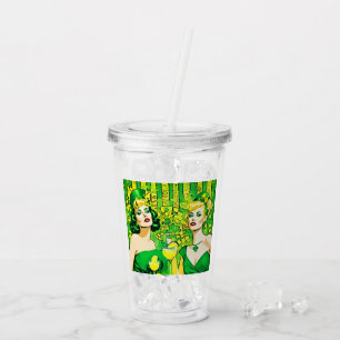 Vaso Acrílico Chicas de PopArt St Paddy