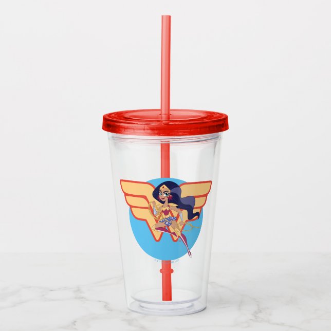Vaso Acrílico CHICAS del DC Super Hero se maravillan (Anverso)