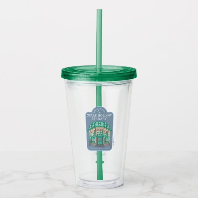 Vaso Acrílico Chicas Gilmore | Biblioteca Stars Hollow (Anverso)
