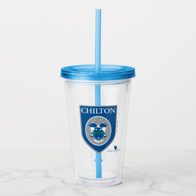 Vaso Acrílico Chicas Gilmore | Insignia de la Academia Chilton (Anverso)