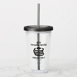 Vaso Acrílico Chicas Gilmore Logotipo mundial del panqueque de