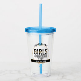 Vaso Acrílico Chicas personalizados Chicas de fin de semana vaca