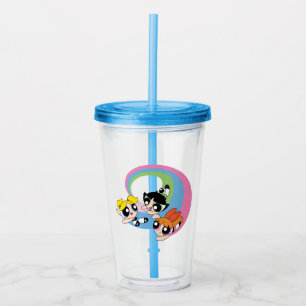 Vaso Acrílico Chicas poderosos vuelan por el cielo