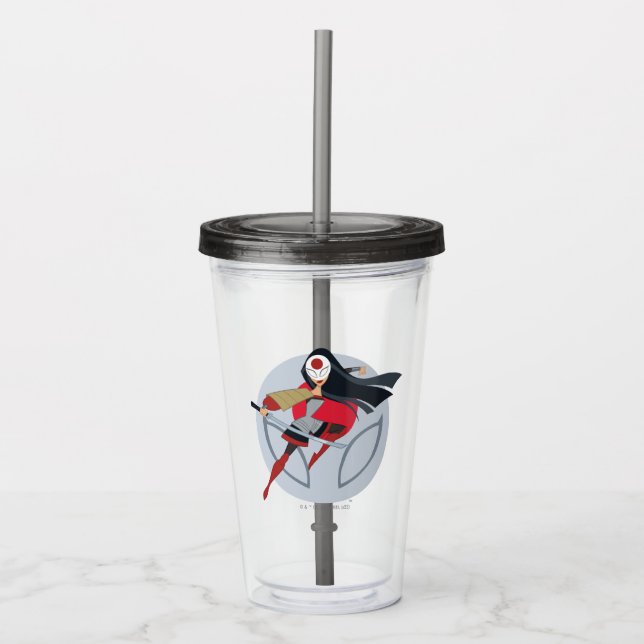Vaso Acrílico CHICAS Super Hero de DC Katana (Anverso)