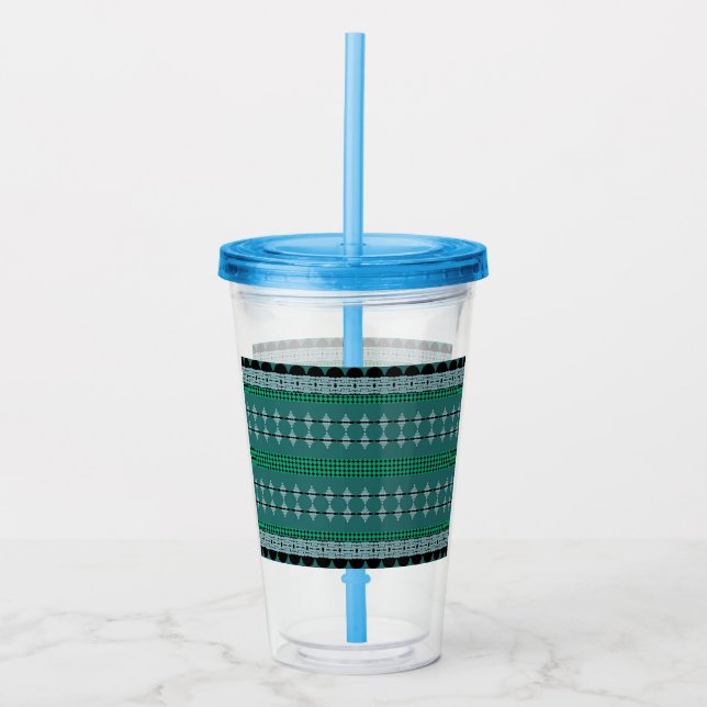 Vaso Acrílico Chispas de cabezas de rosa (Anverso)