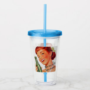 Vaso Acrílico Chiste divertido retro del anuncio de la soda