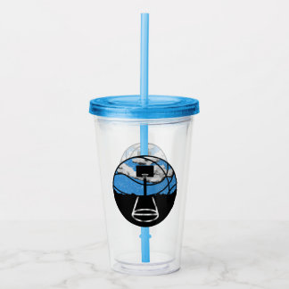 Vaso Acrílico Cielo Nocturno Azul de Baloncesto