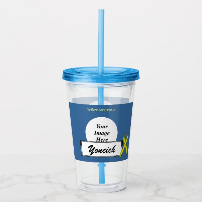 Vaso Acrílico Cinta amarilla estándar de Kenneth Yoncich (Anverso)