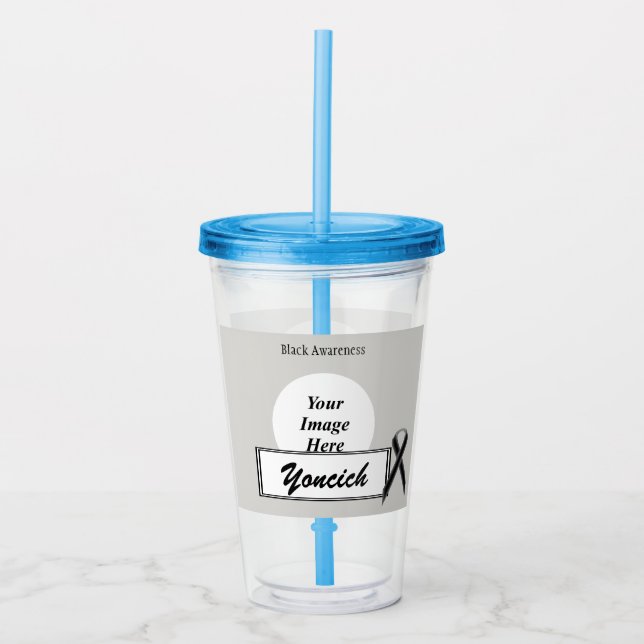 Vaso Acrílico Cinta Black Standard de Kenneth Yoncich (Anverso)
