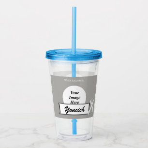 Vaso Acrílico Cinta blanca estándar de Kenneth Yoncich