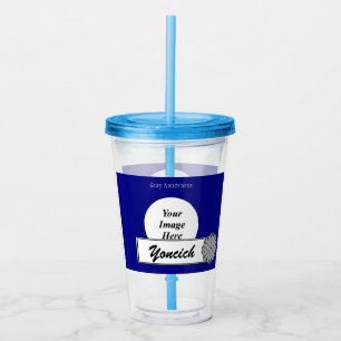 Vaso Acrílico Cinta de flores grises de Kenneth Yoncich