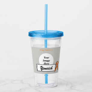 Vaso Acrílico Cinta estándar naranja por Kenneth Yoncich