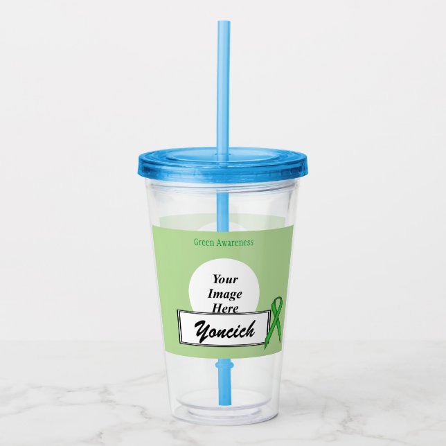 Vaso Acrílico Cinta Green Standard de Kenneth Yoncich (Anverso)